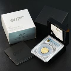 【永遠の価値 金(gold)】 2020年 イギリス エリザベス2世 007 ジェームズ・ボンド 第2貨 1/4オンス 25ポンド 1/4オンス 金貨 PCGS PR70DCAM アンティークコイン モダン 英国