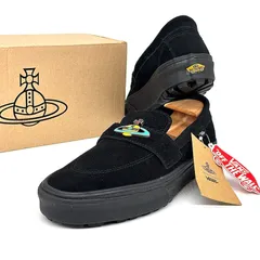 【ストリート×パンク美学✨】　Vivienne Westwood  ヴィヴィアン×VANS　スリッポン オーブ金具 スエード Style 53 29cm　ブラック