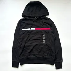 新品　トミーヒルフィガー　パーカー　トリコロール　ブラック　XS　ロゴ