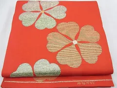 平和屋着物■アンティーク　大正ロマン　六通柄　本袋帯　桜散らし　金銀糸　逸品　n-ea1545
