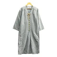 sara mallika / サラマリカ | × Mika Kasai レースアップ コットン ロングワンピース | ライトブルー | レディース