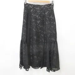 プロポーション ボディドレッシング PROPORTION BODY DRESSING スカート フレアースカート ロング オパール 切替 ギャザー 黒 ブラック M