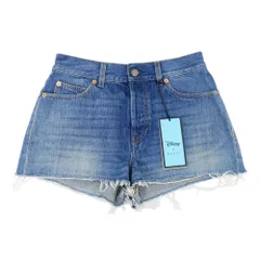 【名東】グッチ ディズニーコラボ デニムショートパンツ ドナルド 652655 25インチ レディース アパレル 女 服のサムネイル