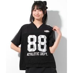 新品　RiCO SUCRE（リコシュクレ）レースナンバリングTシャツ （ブラック）半袖　女の子　ジュニアサイズ　ジュニア　黒　小学生 中学生
