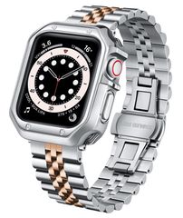 【迅速発送】コンパチブルApple Watch バンド 38mm 40mm 41mm 42mm 44mm 45mm ステンレス鋼交換ベルトコンパチブル アップルウォッチバンドTPUウォッチケース 付き メタル ストラップ コンパチブル Apple Watch