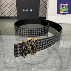 【今日特価】AMIRI ダブルフェイスレザーベルト-1