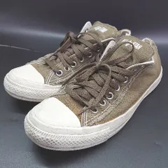 ◇ Θ CONVERSE コンバース カジュアル オールスターラフキャンバススリップOX サイズ27.5 オリーブ系 メンズ E  【1507280006283】