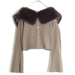 【新品】ナイスクラップ★プルオーバー サイズF ブラウン系 フェイクファーの替え襟付き z11868