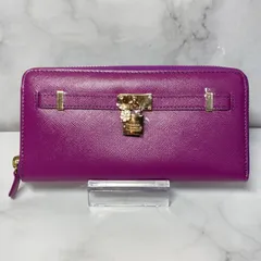 Samantha Thavasa Petit Choice サマンサタバサ　プチチョイス　ラウンドファスナー長財布　パープル　南京錠　レザー