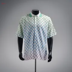 【今日特価】Louis Vuitton 25ss デミエ模様入りサテンのグラデーション立て襟シャツ