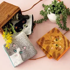 【新品】猫柄 ハンカチ 今治タオル かわいい ニャンコの毛並みハンカチ タオルハンカチ 日本製