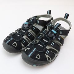 2310-96 キーン CLEAR WTER CNX サンダル 美品 KEEN サイズ 22.5cm ブラック×レディアンス フラット