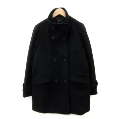 ロッソ ROSSO アーバンリサーチ ピーコート Pコート ミドル丈 スタンドカラー ONE 黒 ブラック /SY6