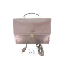 GUCCI オールドグッチ ビジネスバッグ レア ブラウン 大きめ レザー