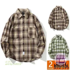 カジュアルシャツ メンズレディース ネルシャツ チェックシャツ チェック柄 長袖 シャツ 韓国ファッション 春服 春秋 開襟シャツ おしゃれ カップル トップス ant4y148019