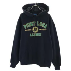 チャンピオン ロゴプリント スウェットパーカー M 黒 Champion メンズ 【中古】  【230421】