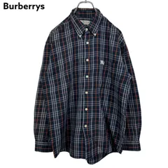 90s vintage Burberrys バーバリーズ イギリス製 ノバチェック ボタンダウンシャツ BDシャツ 長袖シャツ 刺繍ロゴ ヴィンテージ 古着