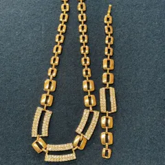 【アクセサリー】レディースアクセサリー　ネックレス・ブレスレットセット　レトロ　ゴージャス　ゴールド