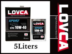 送料無料LOVCA SPORT 10W-40/5L日本製 100%化学合成