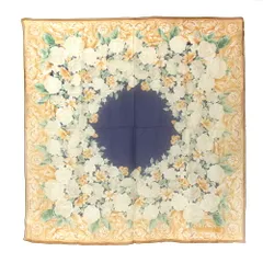 ディオール スカーフ ネイビー ブラウン系 中古 女性