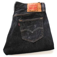 メキシコ製 Levi'sリーバイス 501 先染め ブラック デニムパンツ W34★ジーンズ ストレート