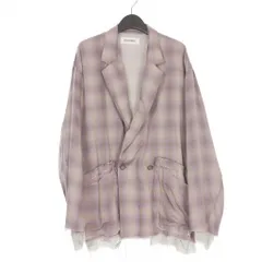 ディスカバード DISCOVERED OMBRE CHECK JACKET オンブレチェック テーラード ジャケット ブレザー 3 パープル 紫 DC-SS22-JK-01のサムネイル