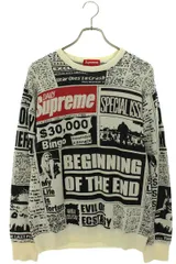 Supreme Newsprint Sweater 白MWhite購入先