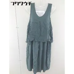 ◇ alcali アルカリ 切替 レース レイヤード ワンピース カットソー アンサンブル グリーン ブラック レディース  【中古】 【1110140002037】のサムネイル