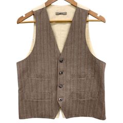【美品】LARDINI ラルディーニ　ブートニエール ウールベスト　ジレ ラルディーニ LARDINI ベスト ジレ ウール 麻 綿 ブートニエール 44