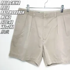 【US古着･90~00's】POLO RALPH LAUREN　POLO CHINO　ポロラルフローレン　ポロチノ　ANDREW PANT　チノショートパンツ　メンズ　サイズ表記40　XL~2XL相当　ライトベージュ