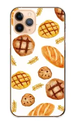 iPhone 16 Pro ケース カバー アイフォン16プロ スマホケース ハードケース パン フランスパン メロンパン 小麦 食べ物 たべもの リアル イラスト おしゃれ オシャレ カラー01
