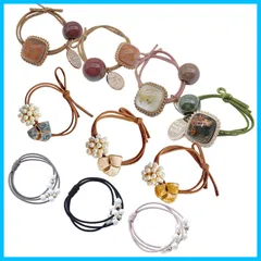 【速発送】ヘゴム 10点 セット パール ビーズ 大人 シュシュ ヘクセサリー 上品 カジュル オフィス 髪留め おしゃれ春 夏 秋 st