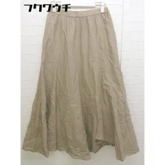 ◇ ADAM ET ROPE アダムエロペ サイドジップ ウエストゴム ロング フレア スカート サイズF ベージュ レディース 【中古】 【1103240010385】