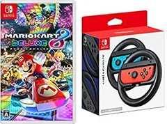 【中古】 マリオカート8 デラックス+Joy-Conハンドル 2個セット+ オリジナルポストカード (10種セット) - Switch