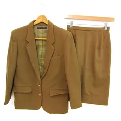 ニューヨーカー スーツ セットアップ ウール/カシミヤ混 上下セット 日本製 レディース 7AR/63-90サイズ ブラウン系 NEWYORKER 【中古】