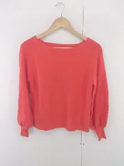 ◇ B:MING by BEAMS ボートネック ビビッドカラー 長袖 ニット プルオーバー オレンジ系 レディース P  【1306100000711】