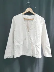 ◇ ⊂ NATURAL BEAUTY BASIC ウォッシャブル 長袖 ノーカラージャケット サイズS ベージュ系 レディース E  【1411070008398】