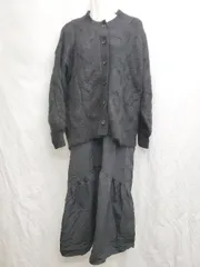 ◇ ⊇ LOWRYS FARM ローリーズファーム ワンピース ニット カーディガン アンサンブル サイズF ブラック レディース P  【1408200041554】