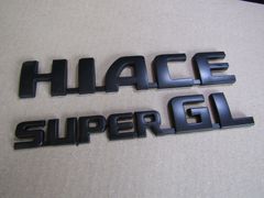 ● HIACE＆SUPER GL MAD BLACK マッドブラック 軽量ABS製 エンブレム デカールセット 新品未開封品 SET！●