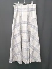 ◇ ⊇ PROPORTION BODY DRESSING ハイウエスト ロング フレア スカート サイズS ベージュ グレー レディース E  【1507010000116】