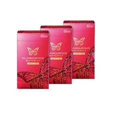 グラマラスバタフライ モイスト コンドーム Lサイズ 8個入×3箱セット BIGサイズ 4973210030807