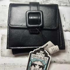 【新品】SHOO•LA•RUE 三つ折り財布｜コンパクトで使いやすい｜黒×紫のオシャレ配色