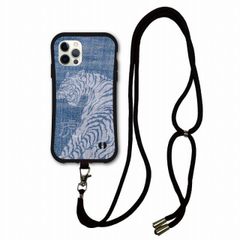 [iPhone12 Mini] 스마트 폰 숄더 부착 iPhone16 i-coron 케이스 아이폰 15 Pro Plus Pro Max 14 13 12 스마트 폰 케이스 숄더 타입 후면 보호 내충격 데님 톤 호랑이 타이거 남성