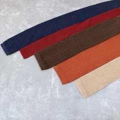 【ニットネクタイ 5本セット】シルクあり ネイビー ボルドー ブラウン 赤茶 ベージュ 無地 ヴィンテージネクタイ  まとめ売り メンズ ビジネス カジュアル 秋冬コーデ 状態良好 フォーマルにも使えるおしゃれアイテム