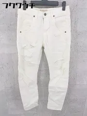 ◇ Ungrid アングリッド ダメージ加工 パンツ サイズ24 アイボリー レディース 【中古】 【1101220012558】