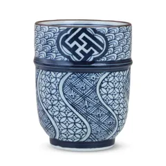 【迅速発送】シートゥーシー ジャパン(Ctoc Japan) 湯呑み 青 Φ7x9cm コップ 湯呑 波佐見焼 京地紋 大 173069