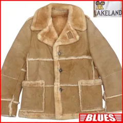 LAKELAND レイクランド ムートンジャケット XXL ムートンコート ベージュ 70s ヴィンテージ レザー メンズ 44 古着 ムートンアイテム一覧←SEULB屋着古← HS351