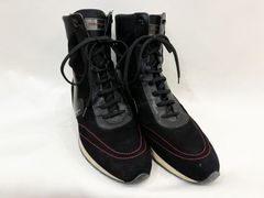 Salvatore Ferragamo/サルヴァトーレフェラガモ ハイカットスウェードスニーカー ブラック レディース サイズ７ 靴 ハイブランド