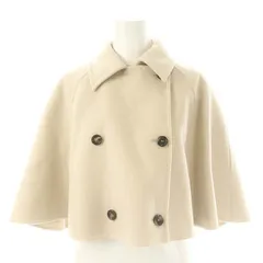 マックスマーラ MAX MARA クチートアマーノcucito a mano ウールカシミヤケープ ポンチョ マント 34 ベージュ /YQ ■OSのサムネイル