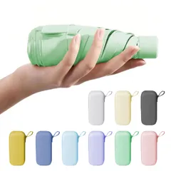 【特価商品】収納ポーチ付き 軽量折りたたみ傘 UVカット率 100% 完全遮光 遮熱 日傘 耐風撥水 晴雨兼用 紫外線遮断 コンパクト TVVTO 通勤旅行 母の日父の日贈り物最適 メンズレディース兼用